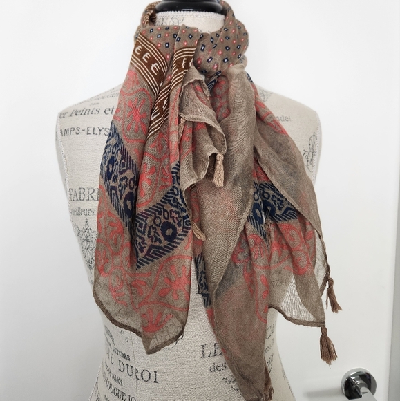 Vintage Hand Dyed Scarf - Picture 1 of 11